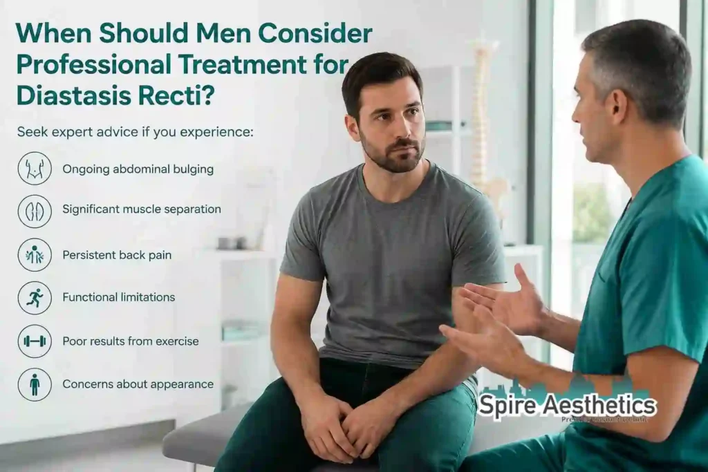 When Should Men Consider Professional Treatment for Diastasis Recti Rochford?