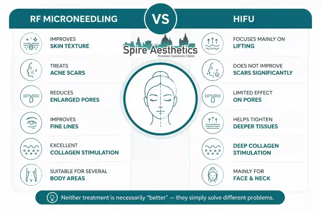 RF Microneedling vs HIFU: Which Treatment Gives Better Results Rochford?
